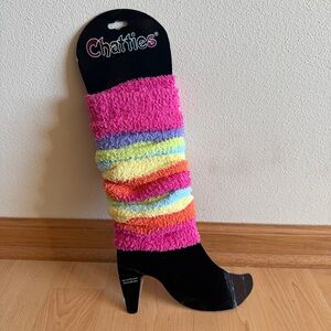 NEW Pair of Chatties Multicolored Soft Stretch Legwarmers, One Size Fits Most